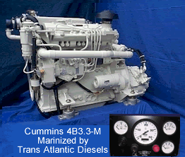 Cummins 4B 3.3-M marinized by Trans Atlantic Diesels