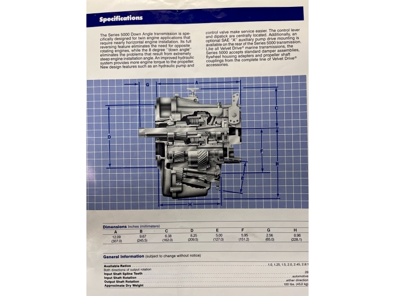Velvet Drive 5000 Series Marine Transmission