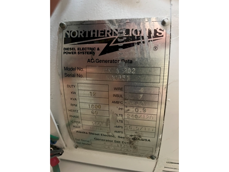 12 KW Northern Lights Marine Gen Set